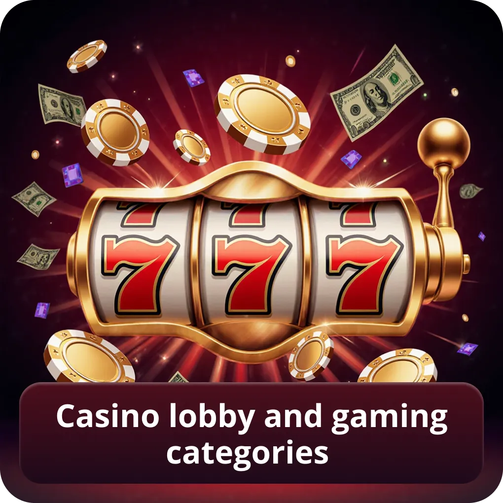 Casino lobby and gaming categories